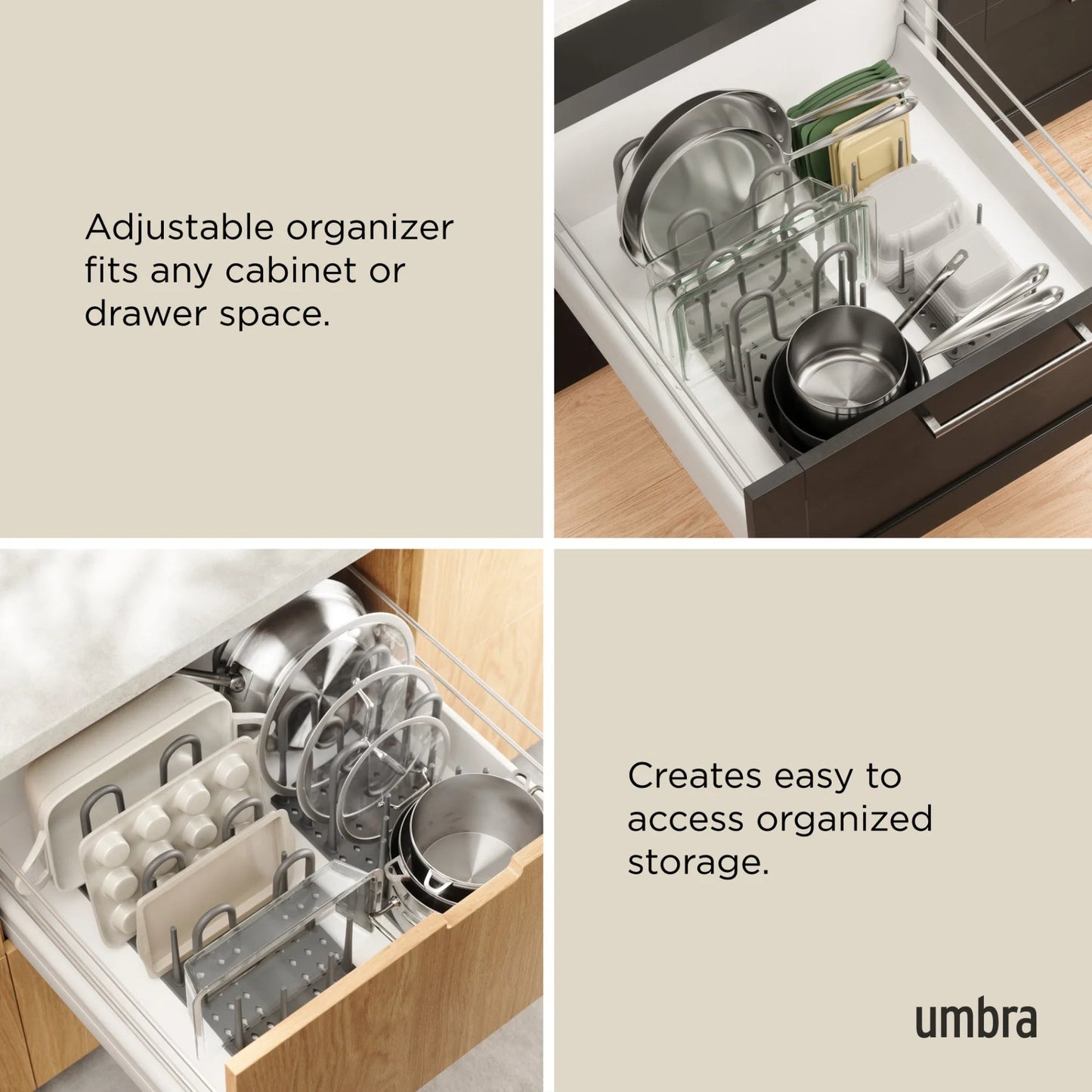 Umbra Peggy Cookware Organizer - Charcoal