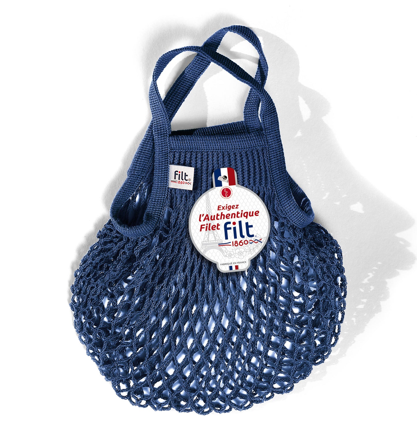Net Shopping Bag Bleu Ink mini size