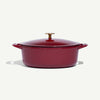 Made In 7.5 Qt Oval Enameled Cast Iron Dutch Oven - Ruby Red