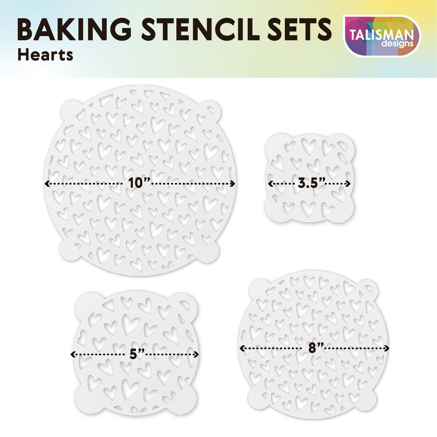 Baking Stencil Set - Hearts