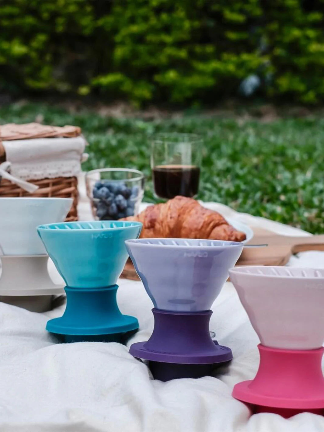 HARIO V60-02 SWITCH Immersion Dripper (200ml/6.76oz) (Ceramic) - Purple Heather