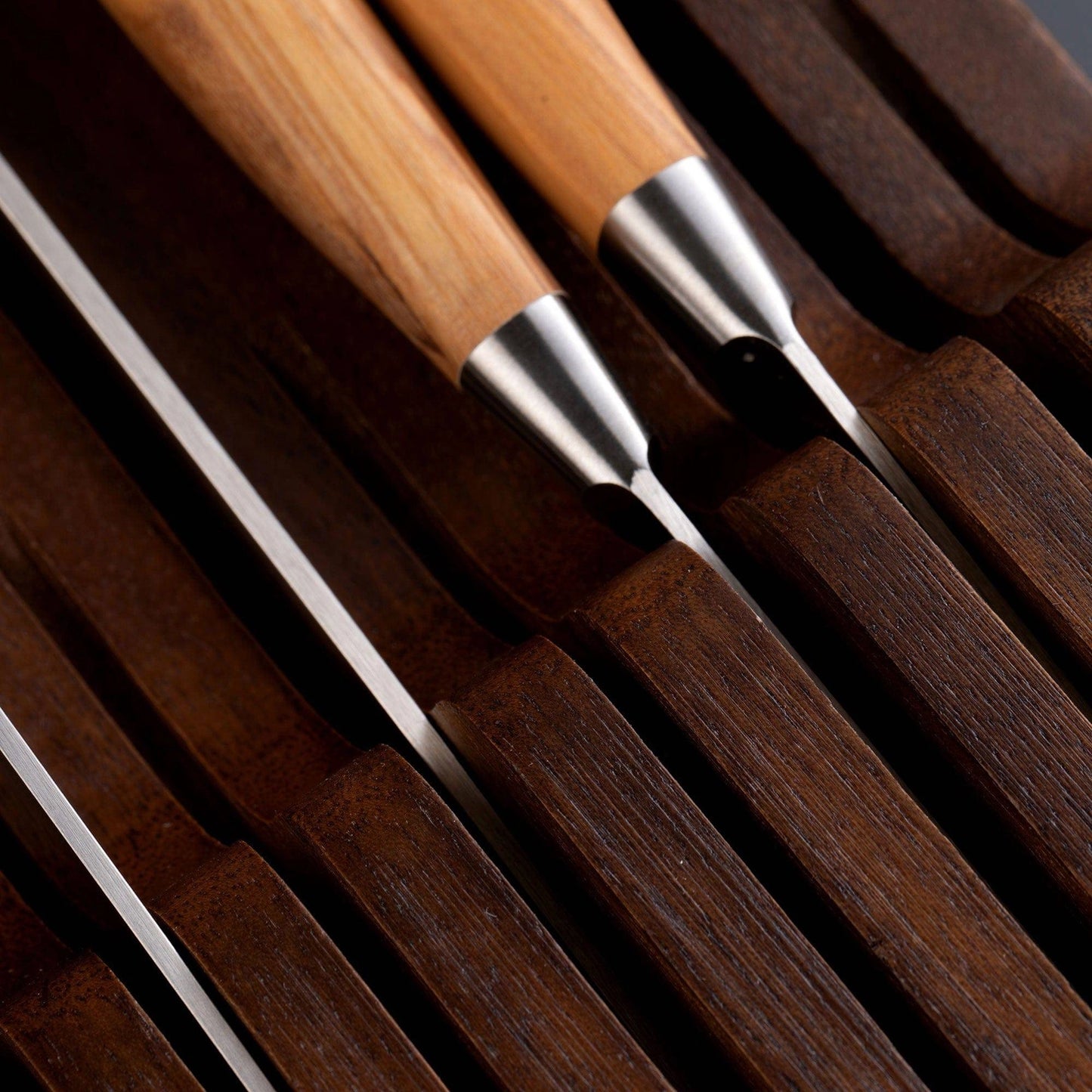 In Drawer Knife Holder - 11 Slot - Acacia (16 1/4" x 6 1/4")