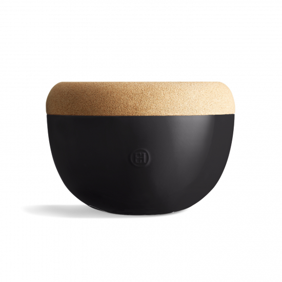 Emile Henry Deep Storage Bowl w Cork Lid - Truffle