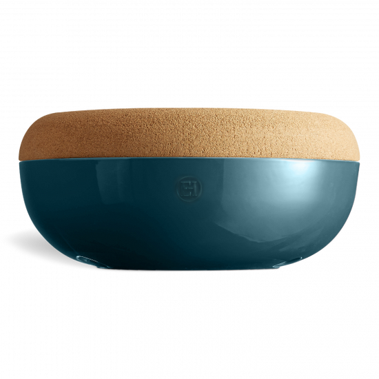 Emile Henry Large Storage Bowl w Cork Lid Feu Doux Maison Cookware