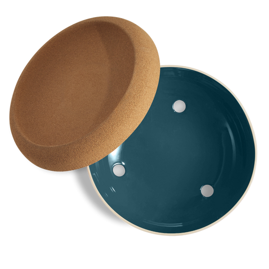 Emile Henry Large Storage Bowl w Cork Lid Feu Doux Maison Cookware