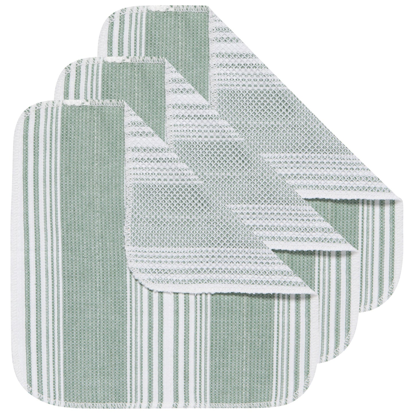 Dishcloth Set of 3 Scrub-it Elm Green