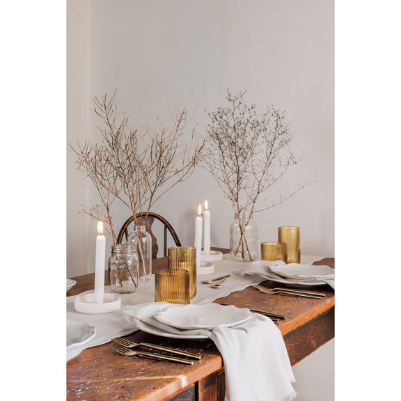 Tall Fluted Tumbler 17oz - Amber