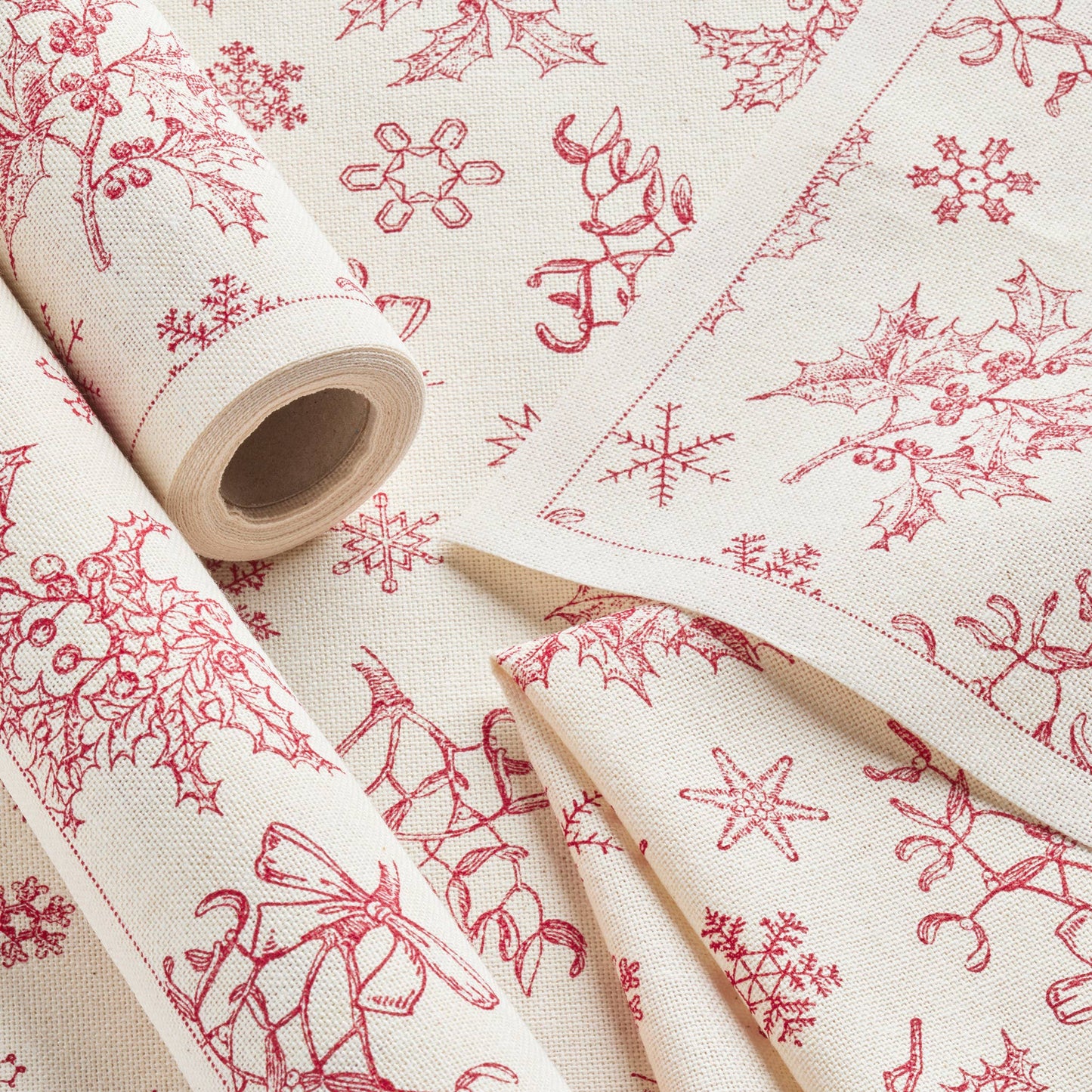 MY DRAP Recycled Placemats 6 Per Roll, Classic Xmas: 100% Recycled Cotton