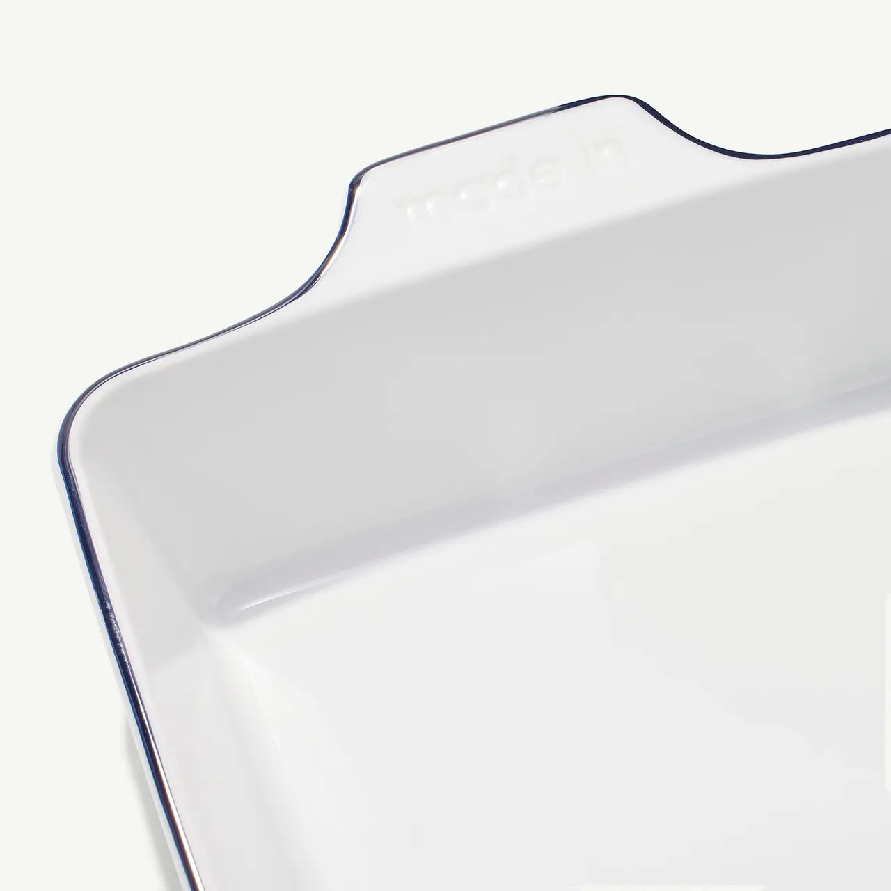 Made In 9x13" Baking Dish - White with Navy Rim