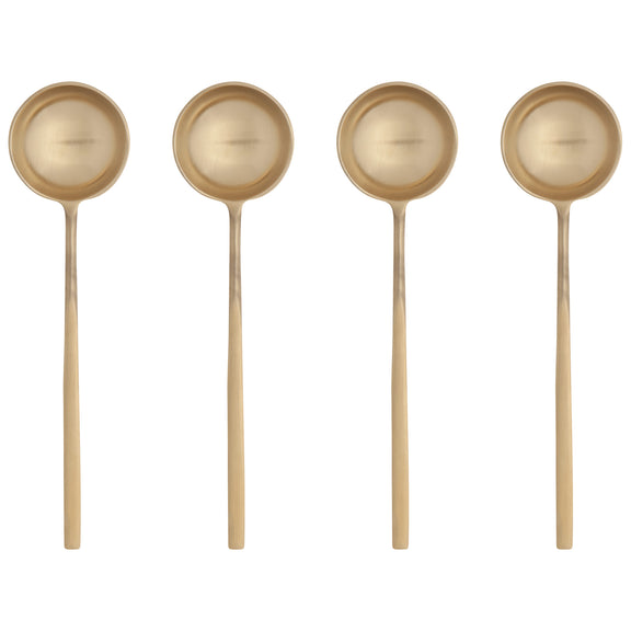 Long Handle Spoons S/4 - Gold