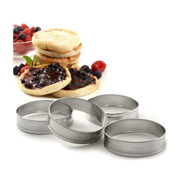 Crumpet/English Muffin Rings -set/4