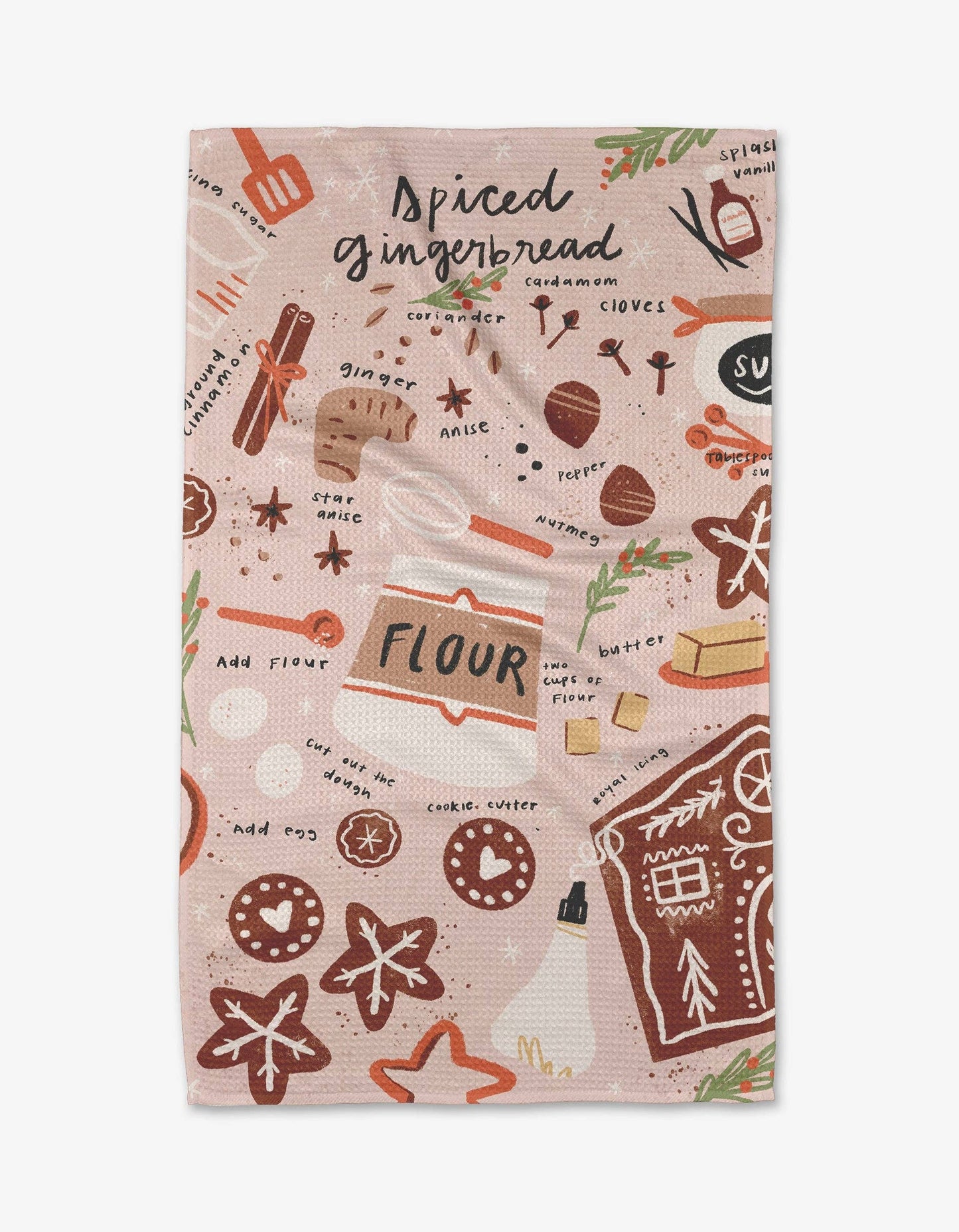 Geometry Spiced Gingerbread Tea Towel