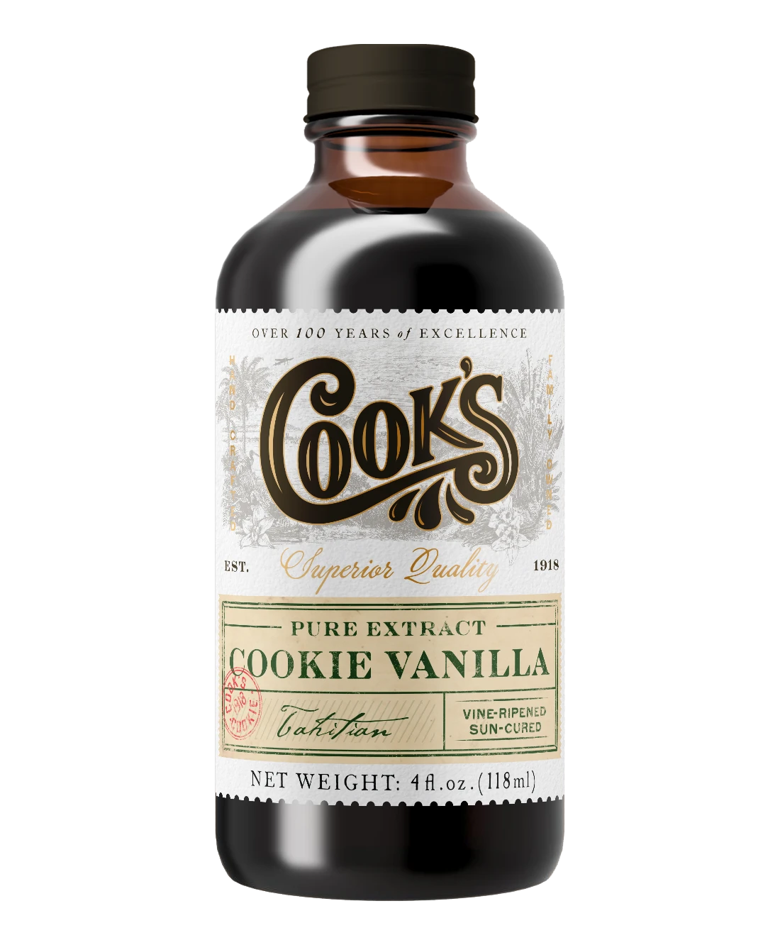 Pure Tahitian Blend Cookie Vanilla Extract - 236ml/8oz