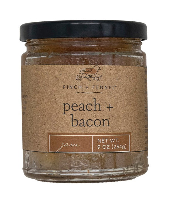 Finch & Fennel Peach + Bacon Jam 9oz.