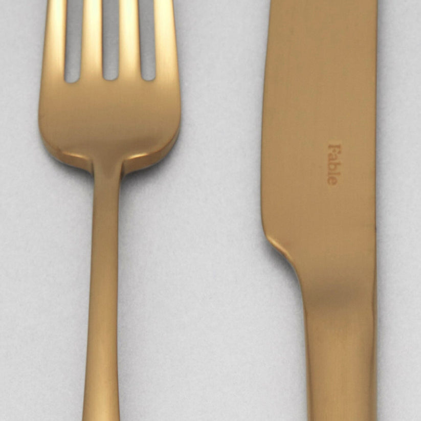 Fable Flatware 20pc Set - Matte Gold