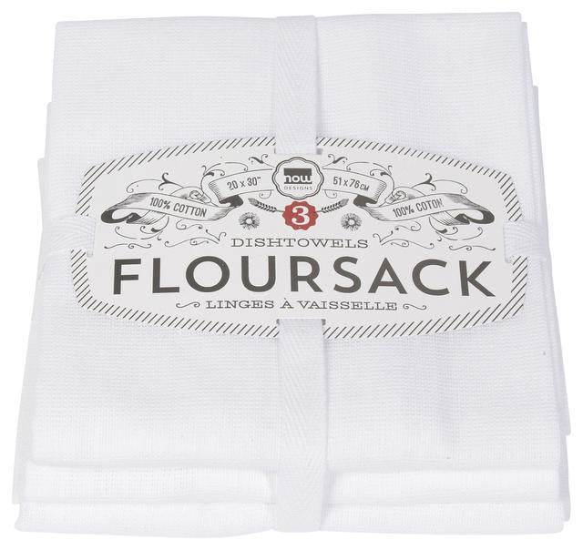Floursack Dishtowel Set/3 - White