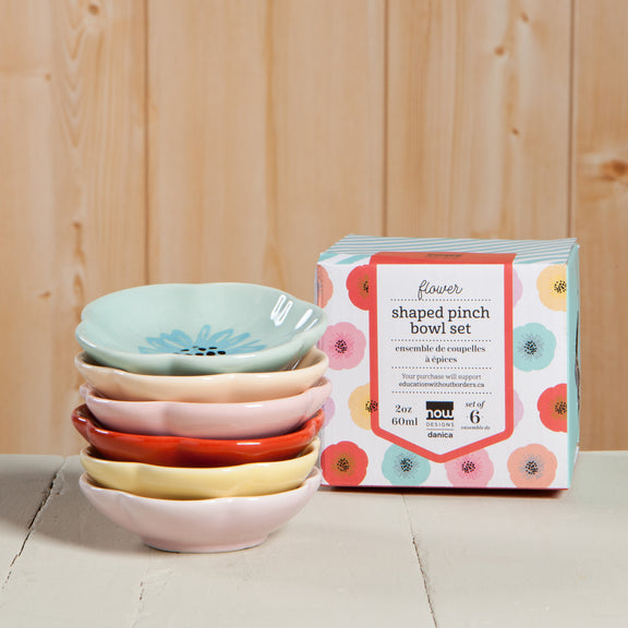 Pinch Bowl Set/6 - Flower