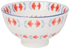 Bowl Stamped 4" - Red Tulip