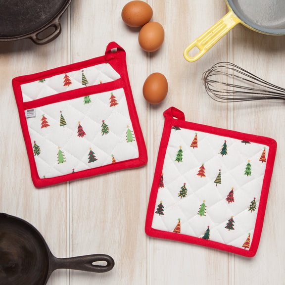 Load image into Gallery viewer, Pot Holder - Classic - Merry &amp;amp; Bright
