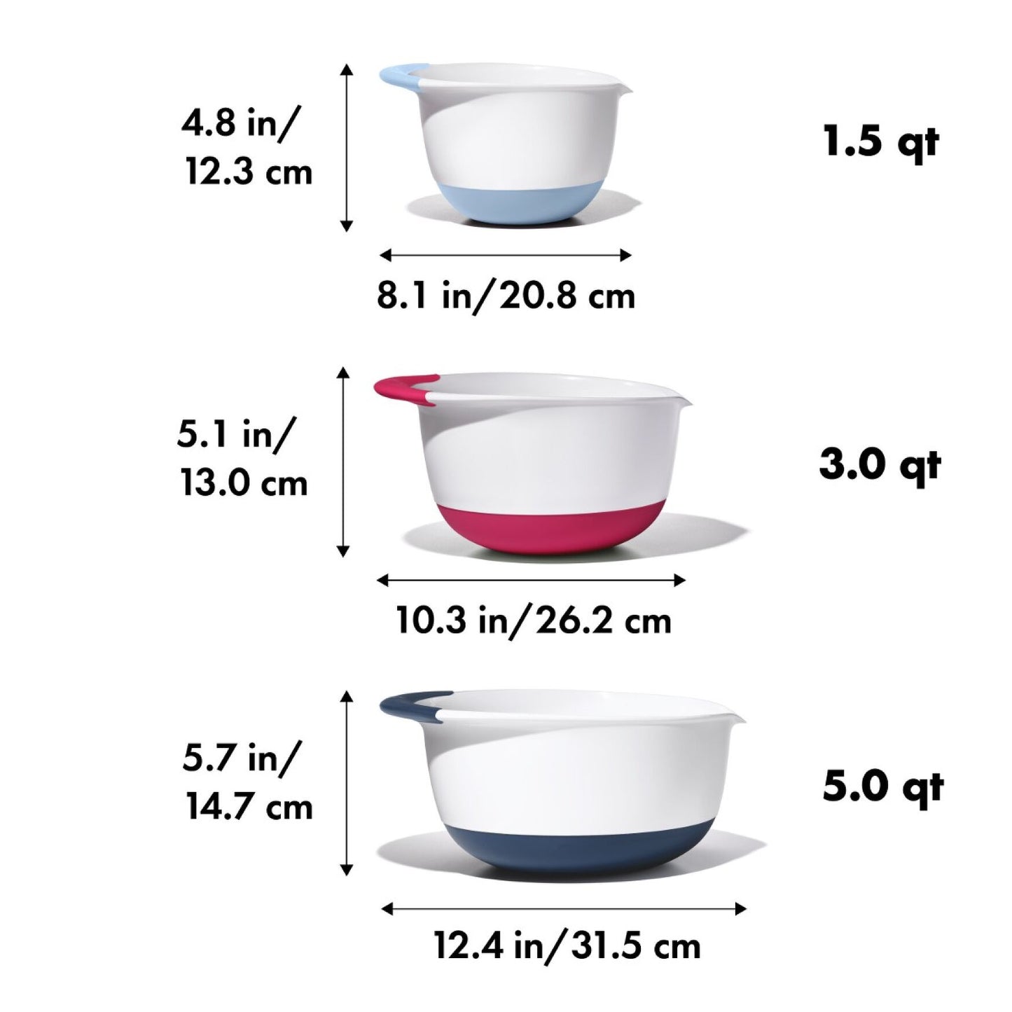 OXO 3pc Mixing Bowl Set