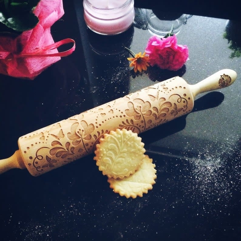 Embossed Rolling Pin - Garden