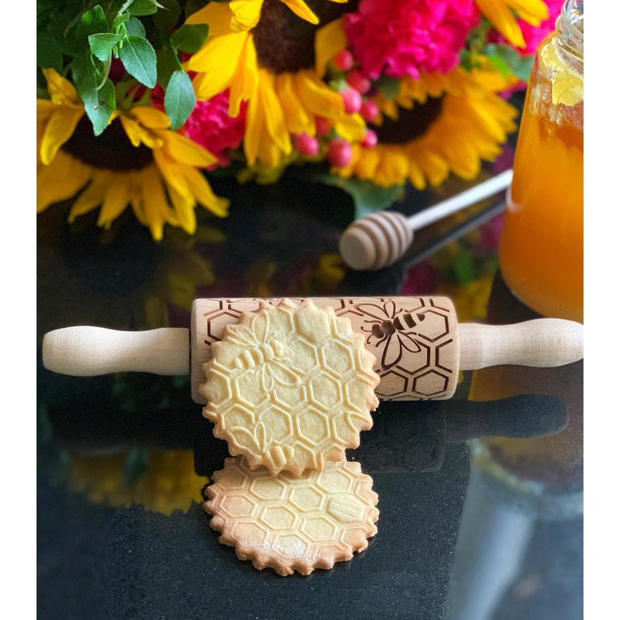 Embossed Rolling Pin - Honeycomb Mini