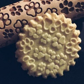 Embossed Rolling Pin - Paws