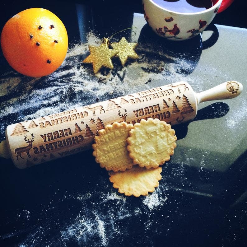 Embossed Rolling Pin - Reindeer In the Forest