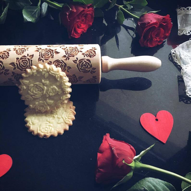 Embossed Rolling Pin - Roses