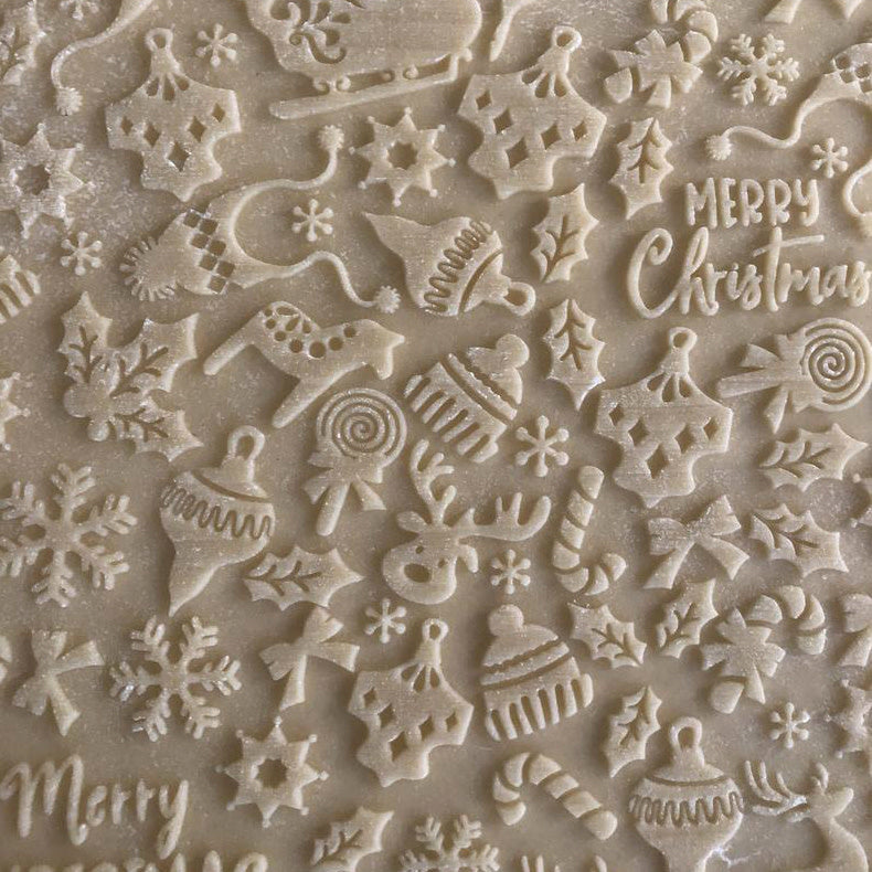 Embossed Rolling Pin - Santa Claus