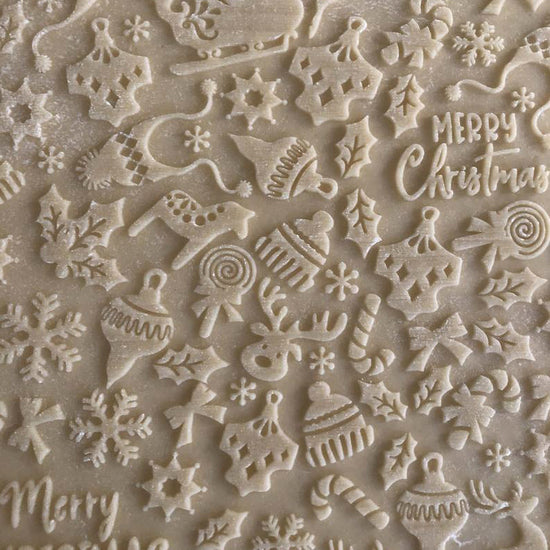 Embossed Rolling Pin - Santa Claus