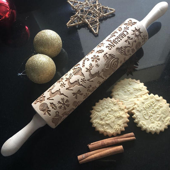 Embossed Rolling Pin - Santa Claus