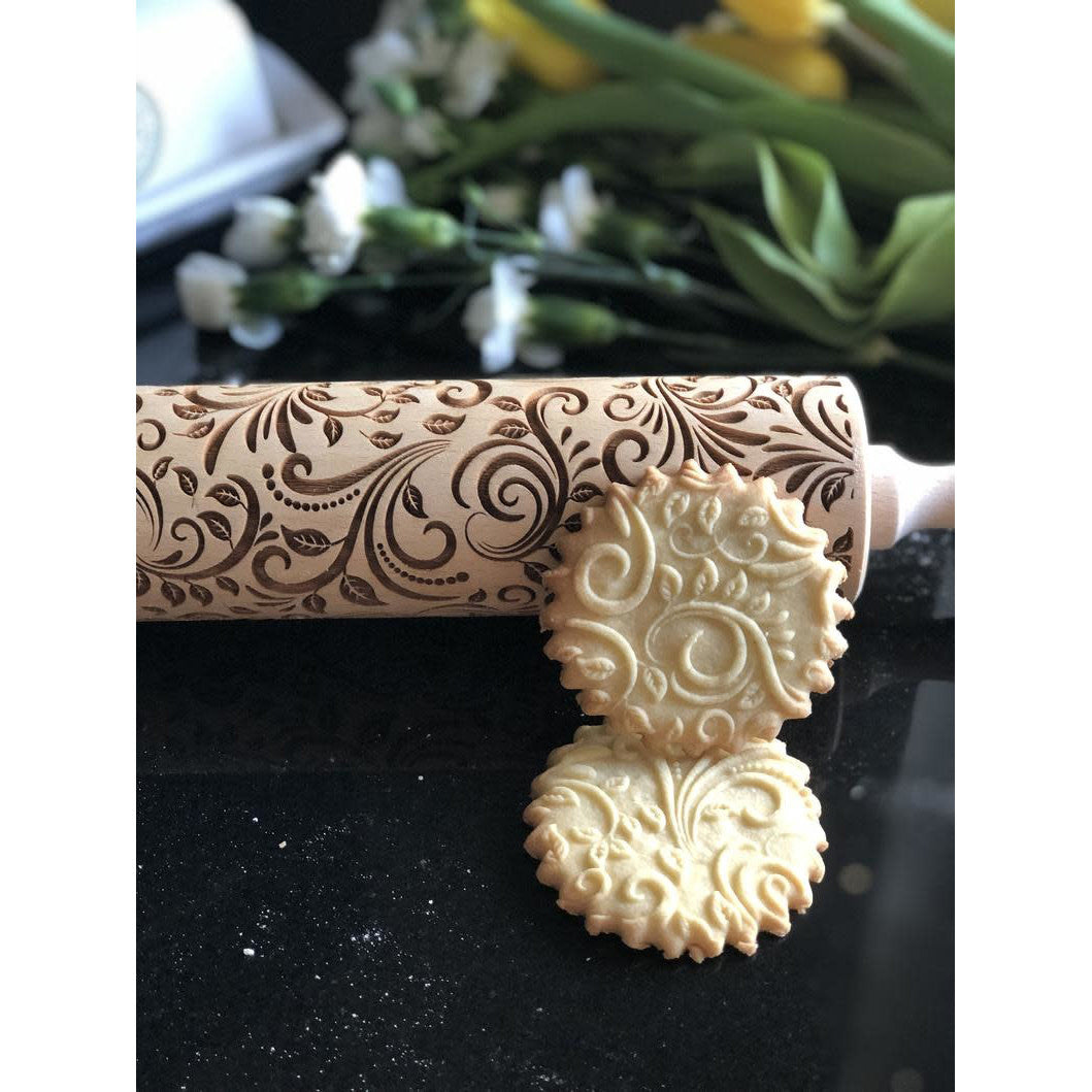 Embossed Rolling Pin - Spring