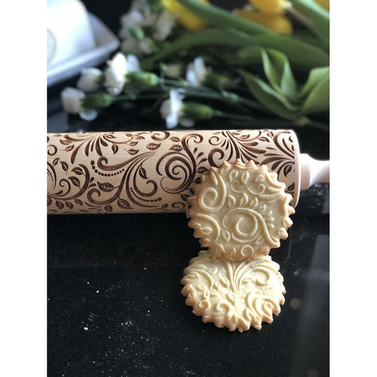 Embossed Rolling Pin - Spring