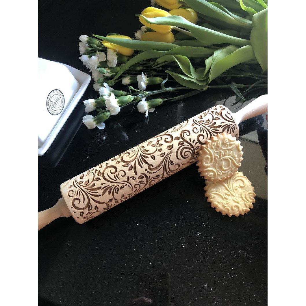 Embossed Rolling Pin - Spring