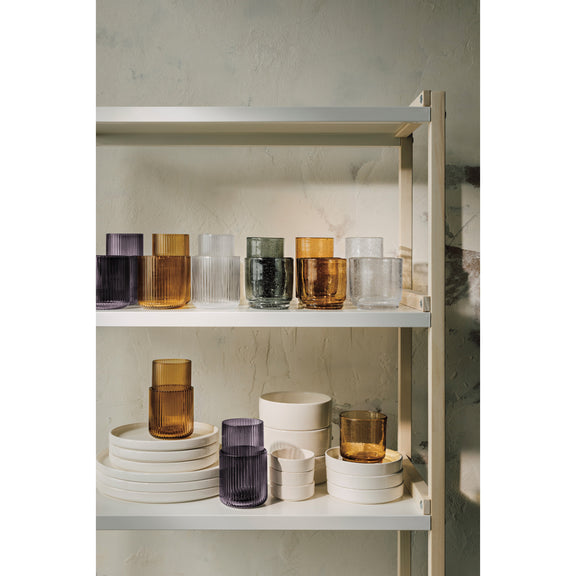 Short Fluted Tumbler 12oz - Clear