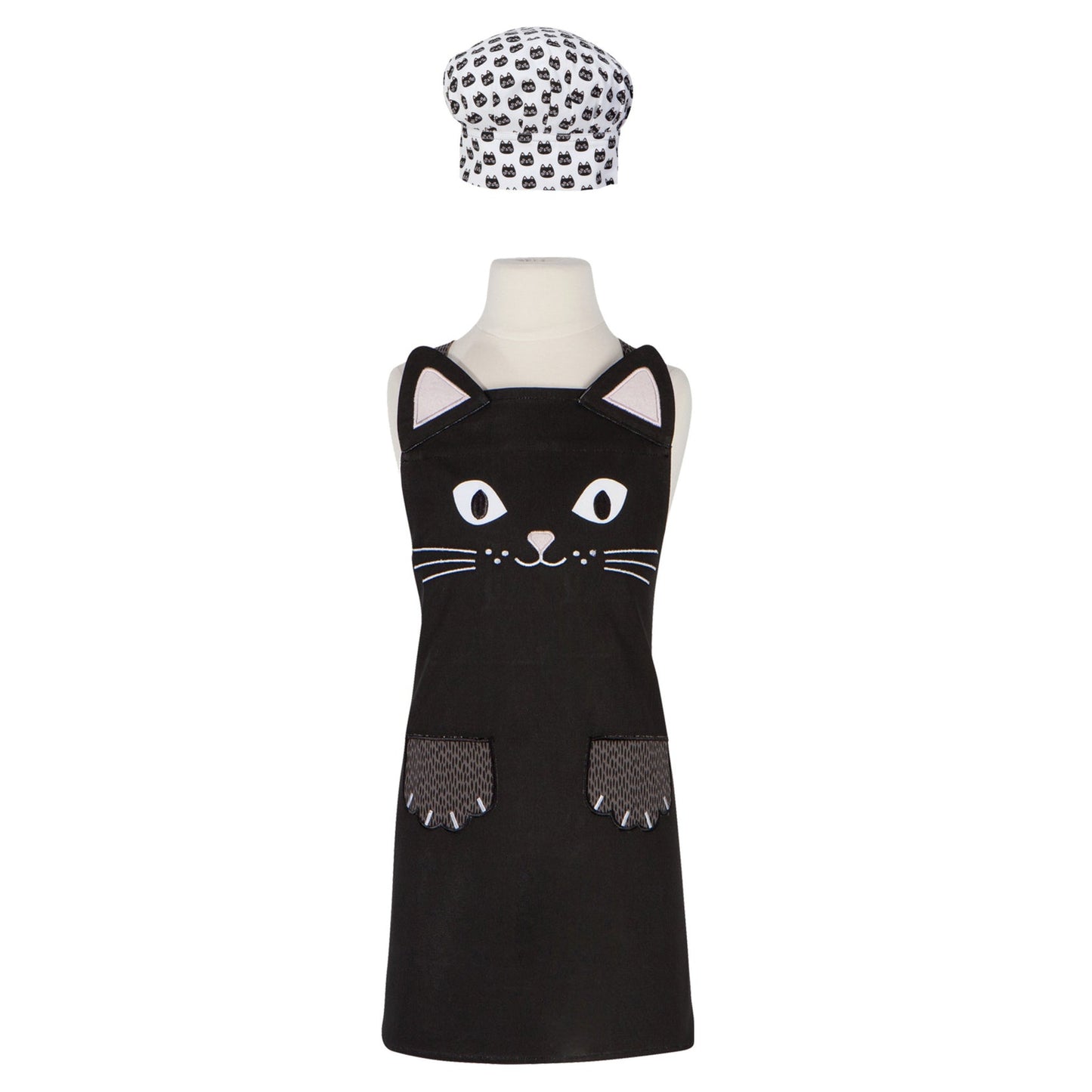 Kids Apron & Hat Set - Cat Daydream