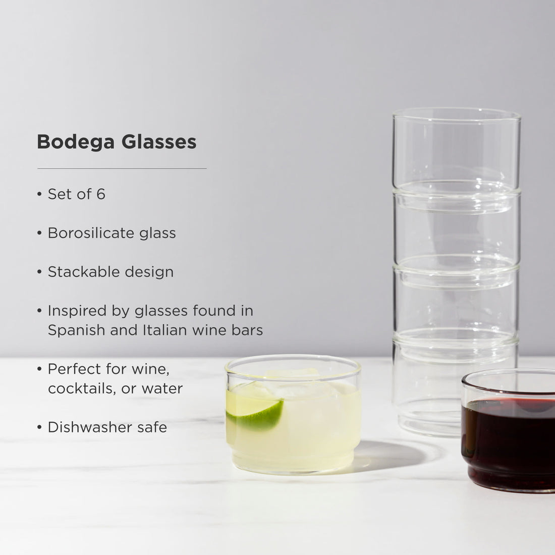 Viski Raye Bodega Glasses S/6 - 7oz/207ml