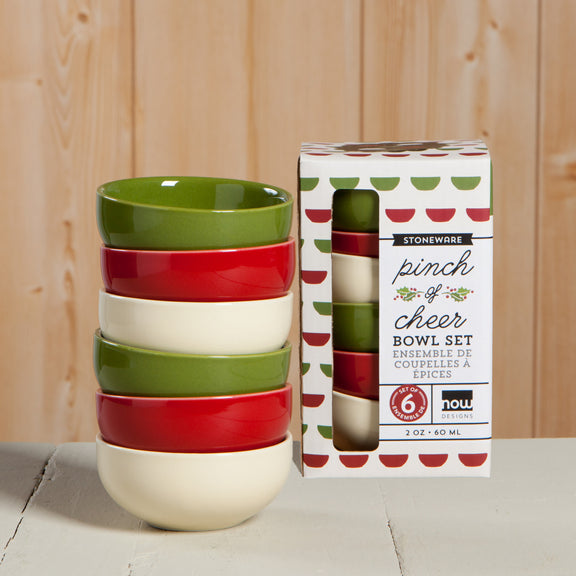 Pinch Bowls Set/6 - Holiday