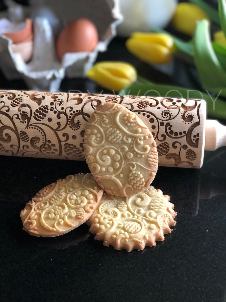 Embossed Rolling Pin - New Easter Eggs