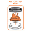Jarware Regular Mouth - Spice Jar Lid 2-pack Orange/Blue