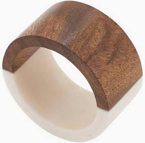 Bali Napkin Ring - Mango Wood + Resin