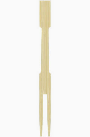 3.5" Two Pronged Bamboo Party Forks
