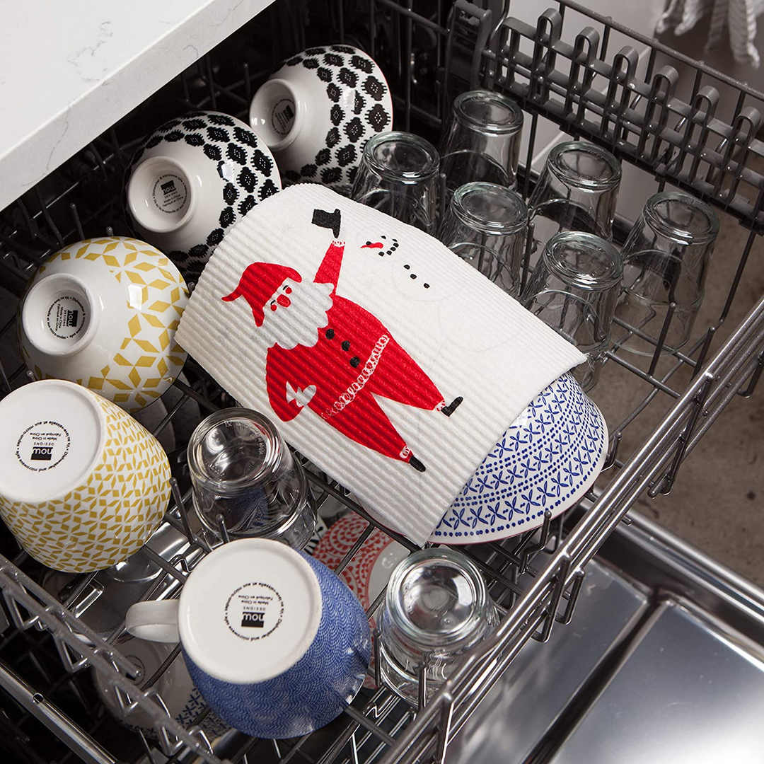 Must Be Santa - Swedish Dishcloth