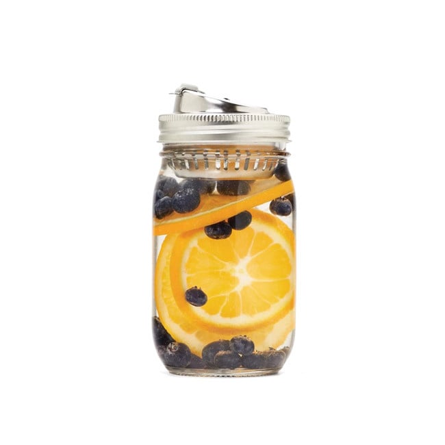 Jarware Stainless Steel Regular Mouth - 2-In-1 Drink and Infusion Lid