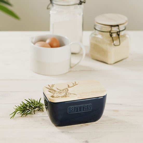 Butter Dish - Stag Blue