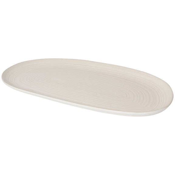 Aquarius Oval Platter 15'' - Oyster