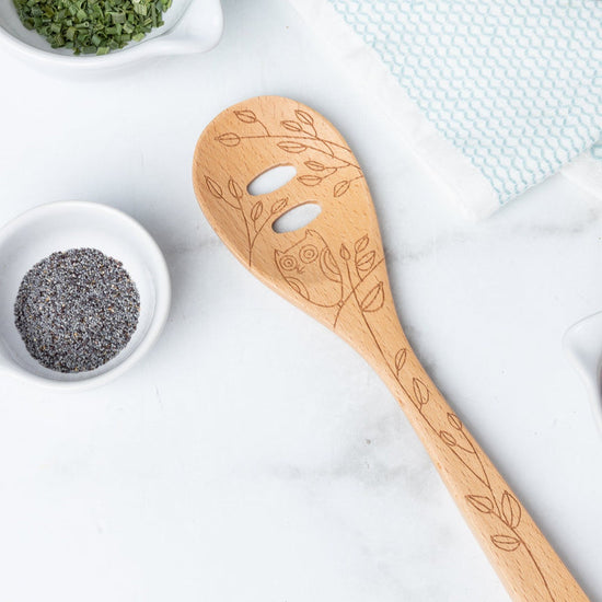 Load image into Gallery viewer, Beechwood Slotted Spoon - Nature
