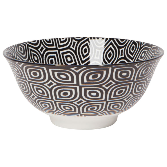 Bowl Stamped 6" - Black Geo