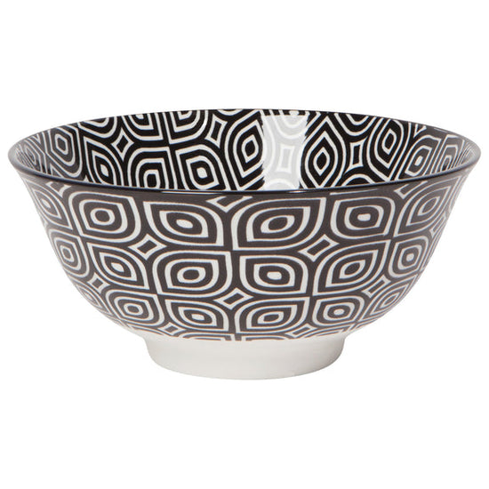 Bowl Stamped 6" - Black Geo